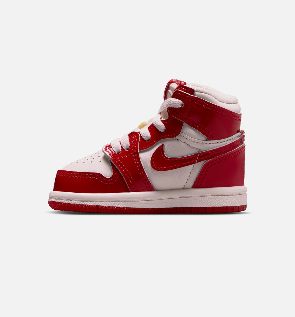 Air Jordan 1 Retro High OG Nails And Grails Infant & Toddler Lifestyle Shoe - University Red/Metallic Silver