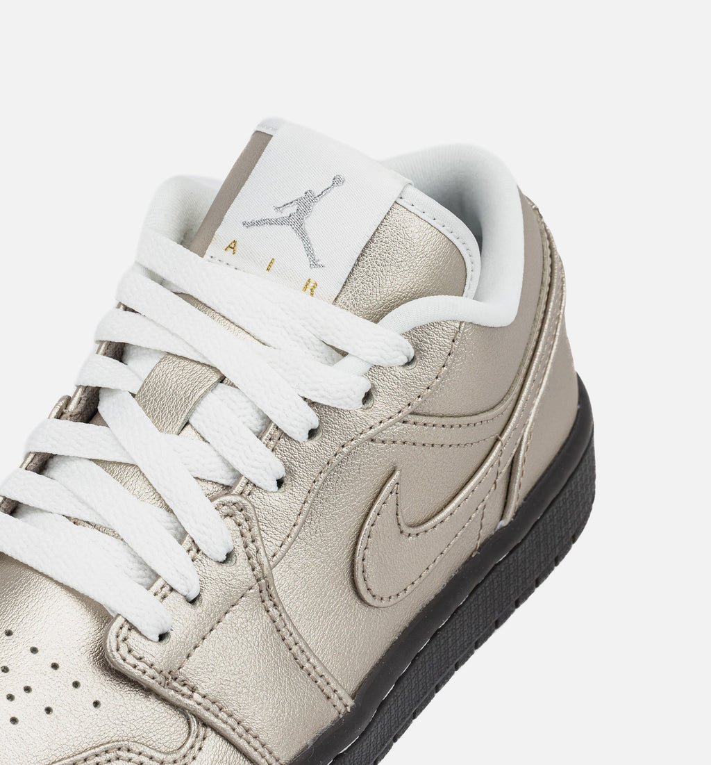 Air Jordan 1 Low SE Metallic Zinc Women's Sneakers - Metallic Zinc/Summit White/Velvet Brown