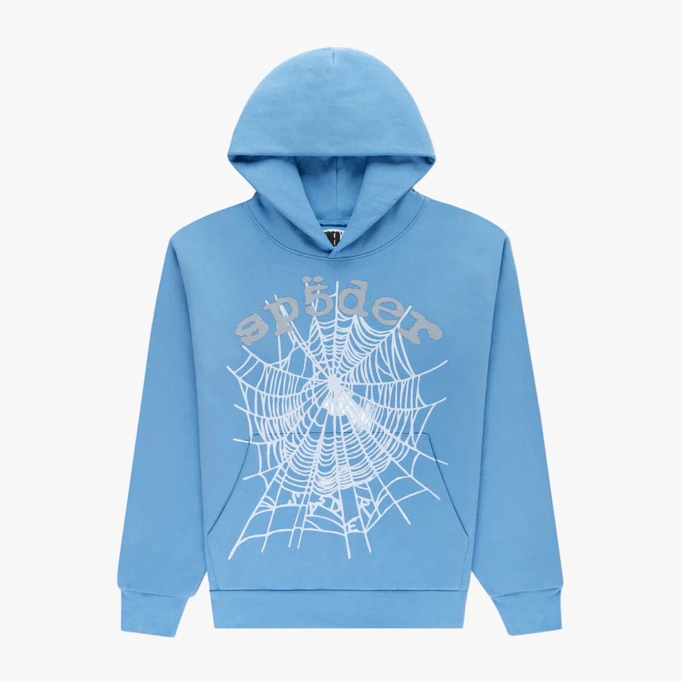 Sp5der Web Hoodie Dusty Blue