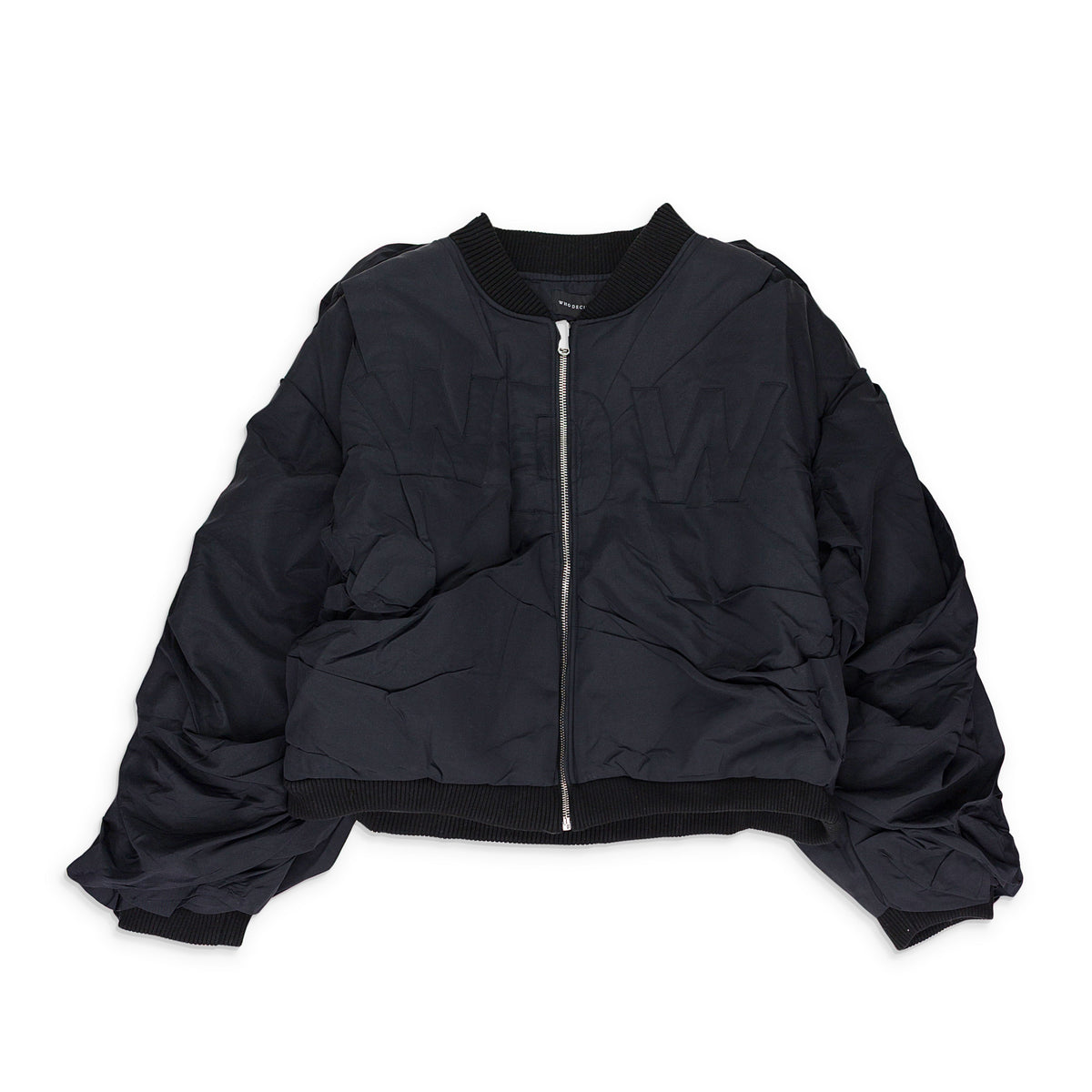 BLACK DRAPED BOMBER