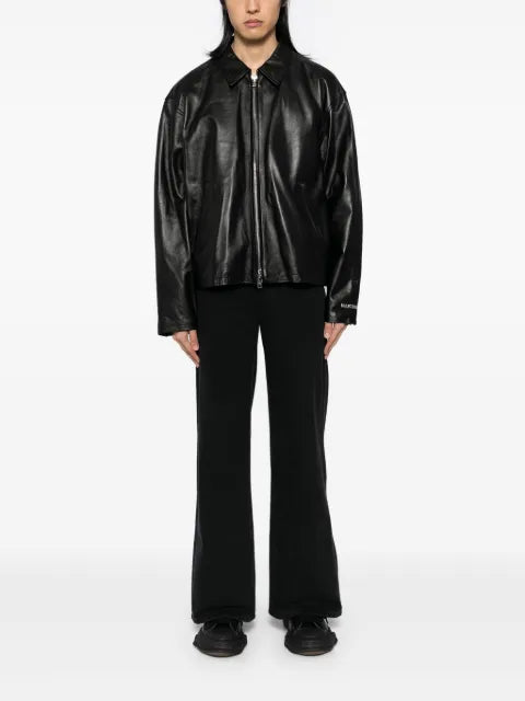 Mastermind World full-zip leather jacket