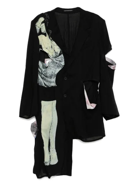 Yohji Yamamoto graphic-print blazer