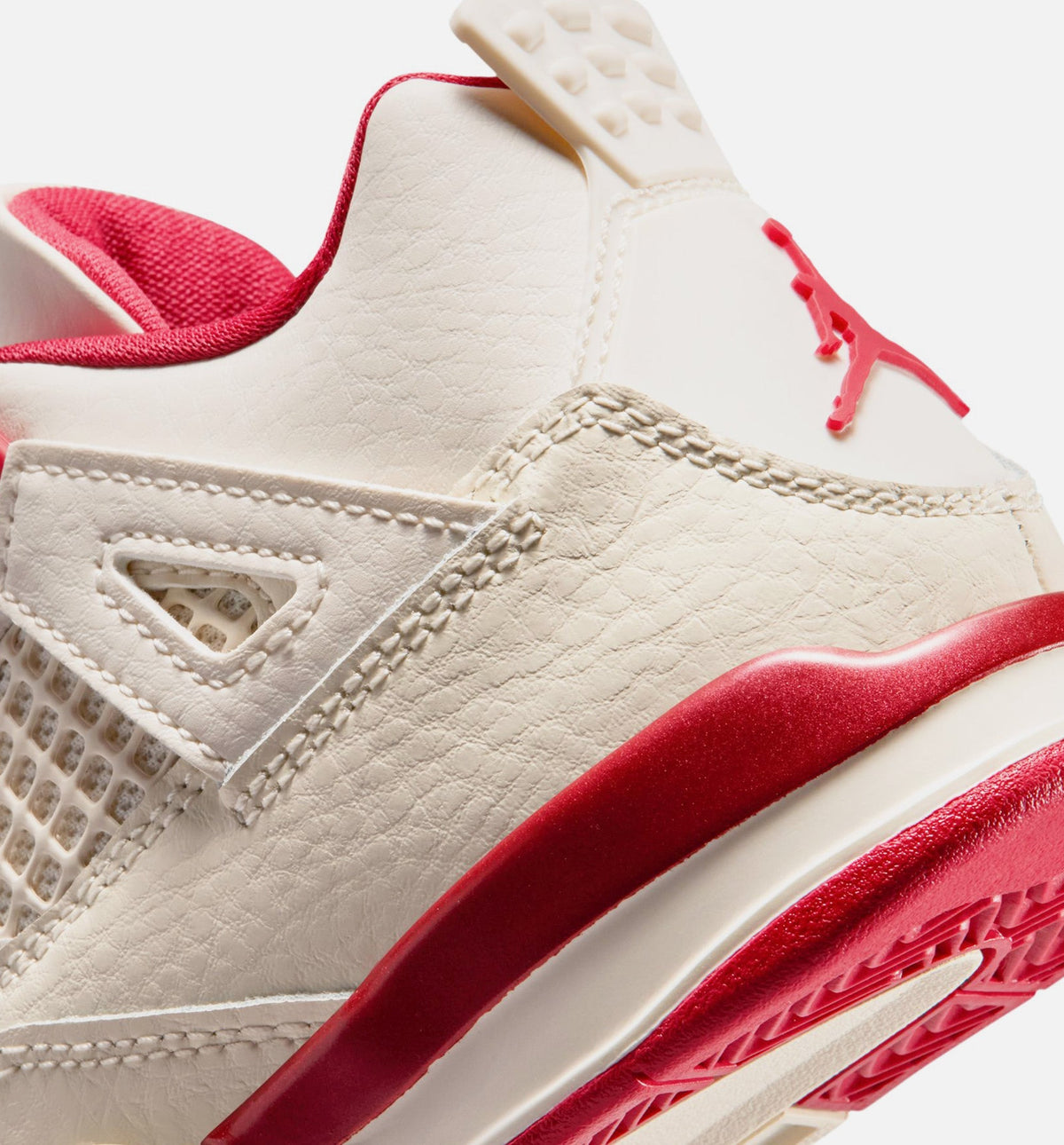 Air Jordan 4 Retro 'Valentine's Day' Preschool - Pale Ivory/Sierra Red/Tough Red