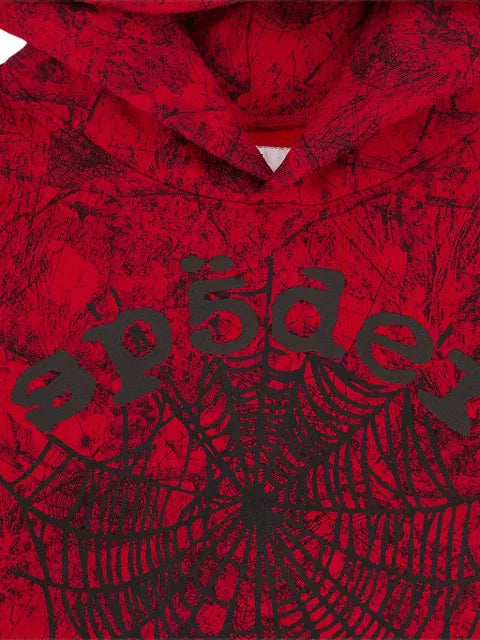 SP5DER spiderweb-print hoodie