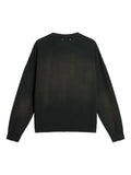 Golden Goose sweatshirt in worn black cotton with logo embroidery