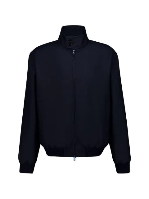 Gucci wool twill zip jacket with logo detail