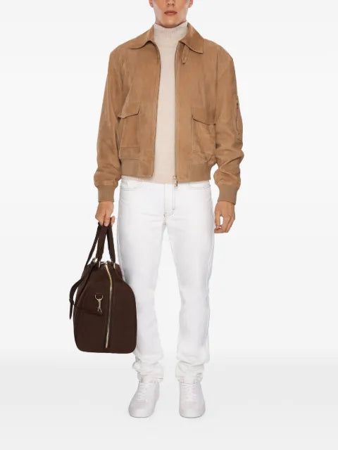 PLACE OF ËLMS pocket suede jacket