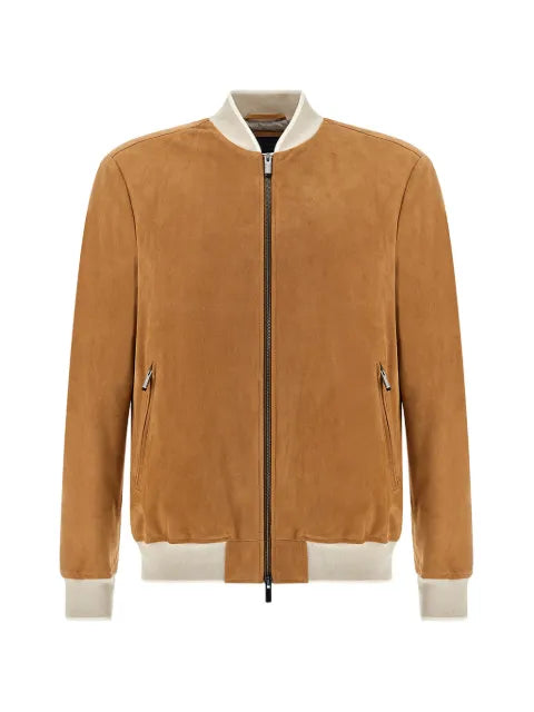Paul & Shark aqualeather suede bomber jacket