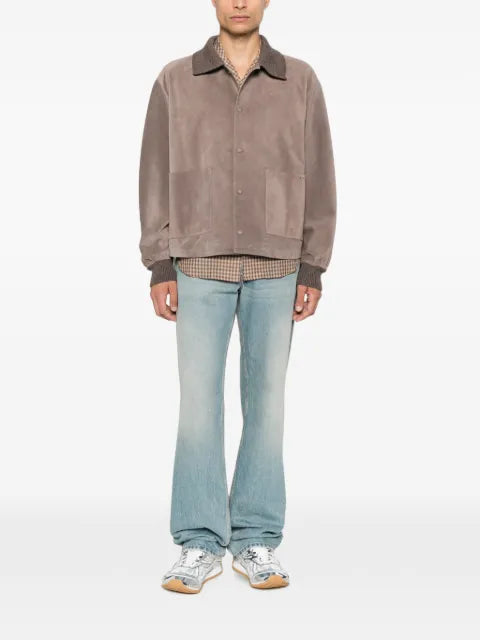 JW Anderson logo-detail leather jacket