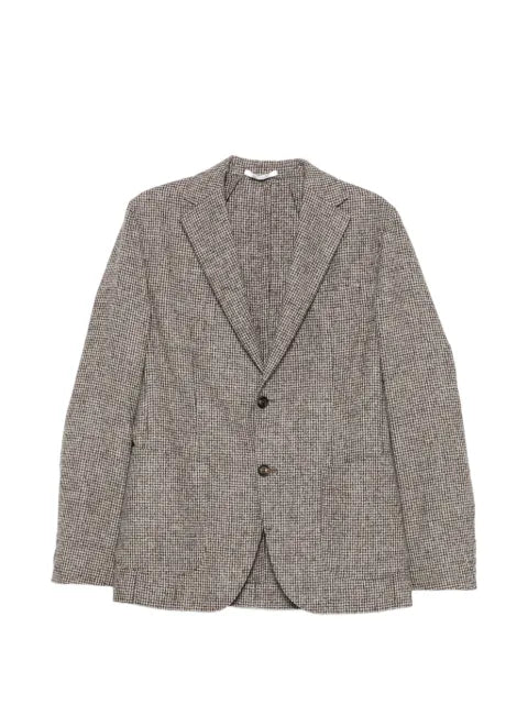 Eleventy houndstooth-pattern single-breasted blazer