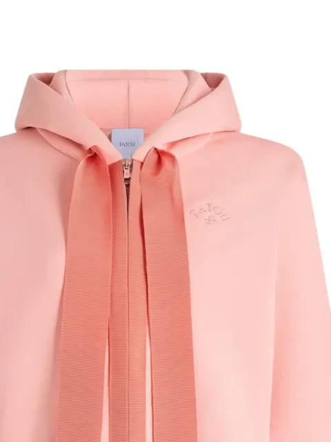 Patou bow-detail zip-up hoodie