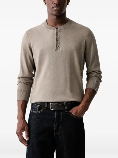 rag & bone henley-neck sweater