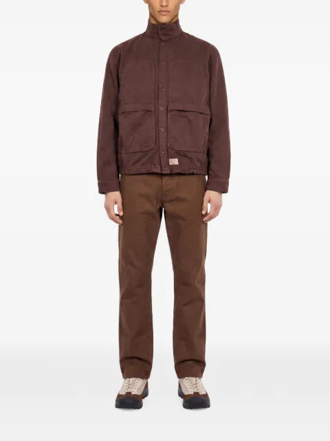 RANRA button-up funnel-neck coat