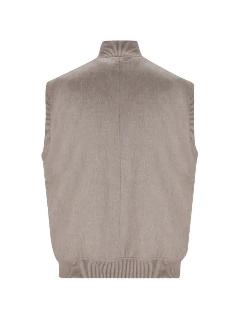 Brunello Cucinelli ribbed-trim button-up gilet