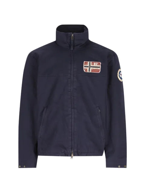 Napapijri logo-patch high-neck jacket