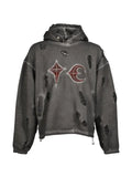THUG CLUB Rock distressed hoodie