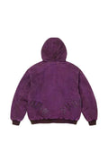 Supreme leather-appliqué hooded jacket