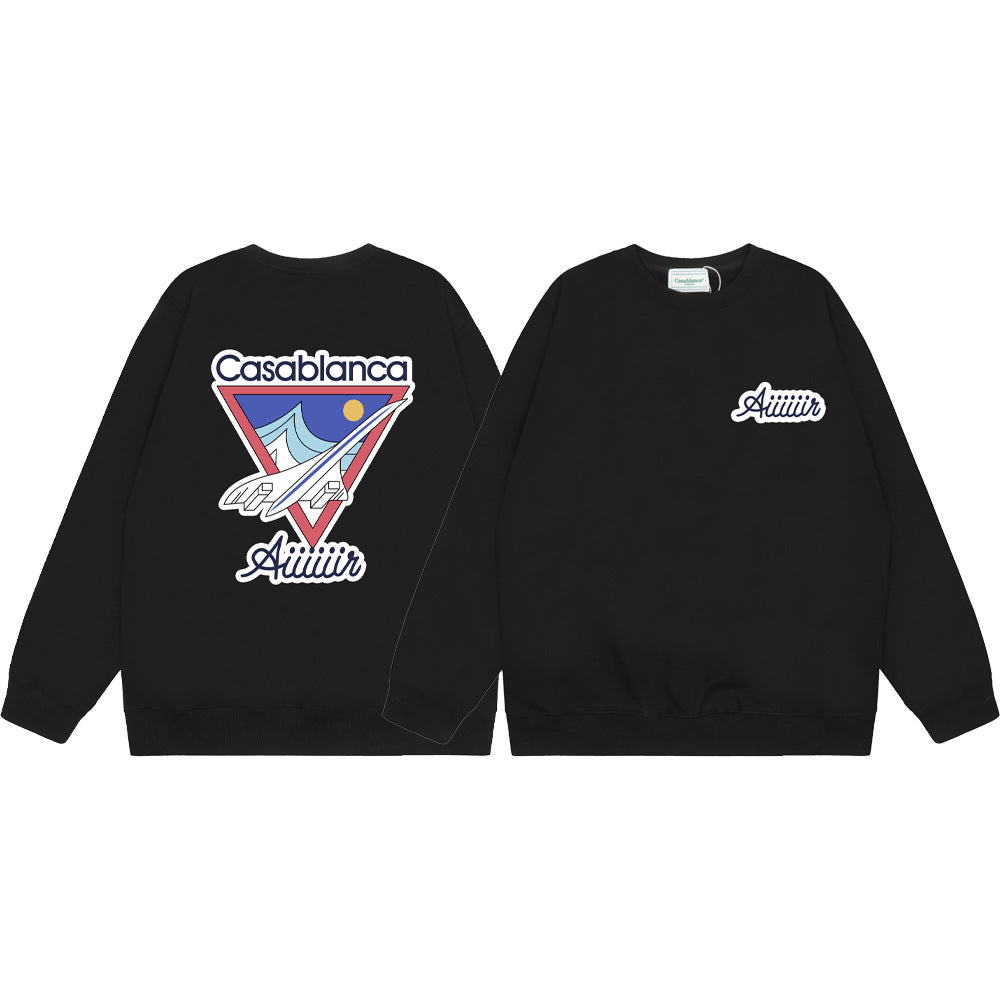 Casablanca Graphic Print Crew Neck French Terry Sweatshirt Unisex