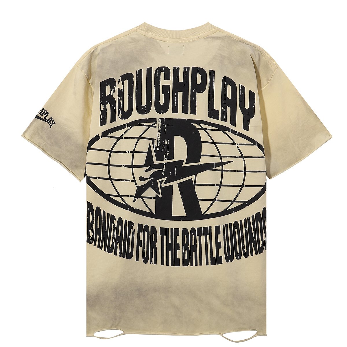 Rough Play Jesus Graphic Distressed Washed T-Shirt