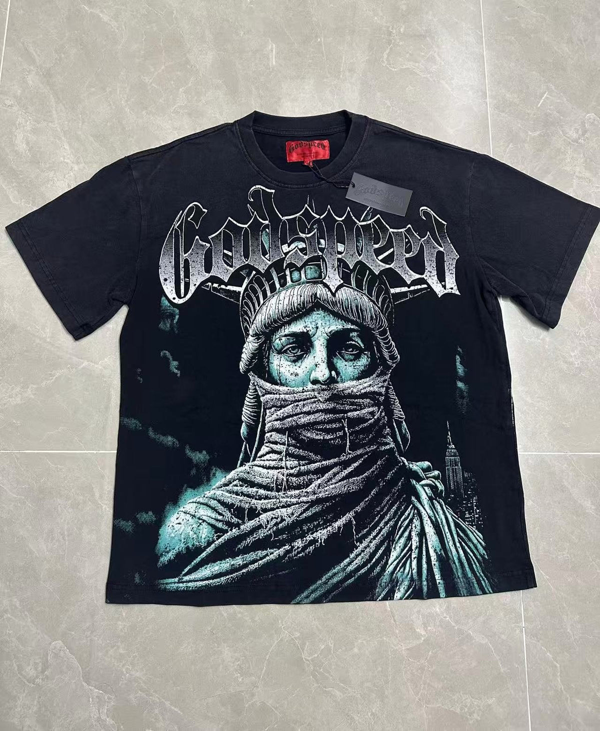 Godspeed Statue of Liberty Graphic T-Shirt