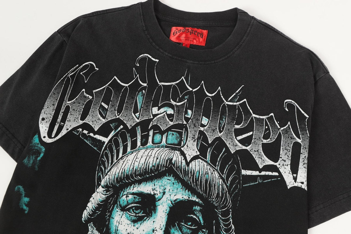 Godspeed Statue of Liberty Graphic T-Shirt