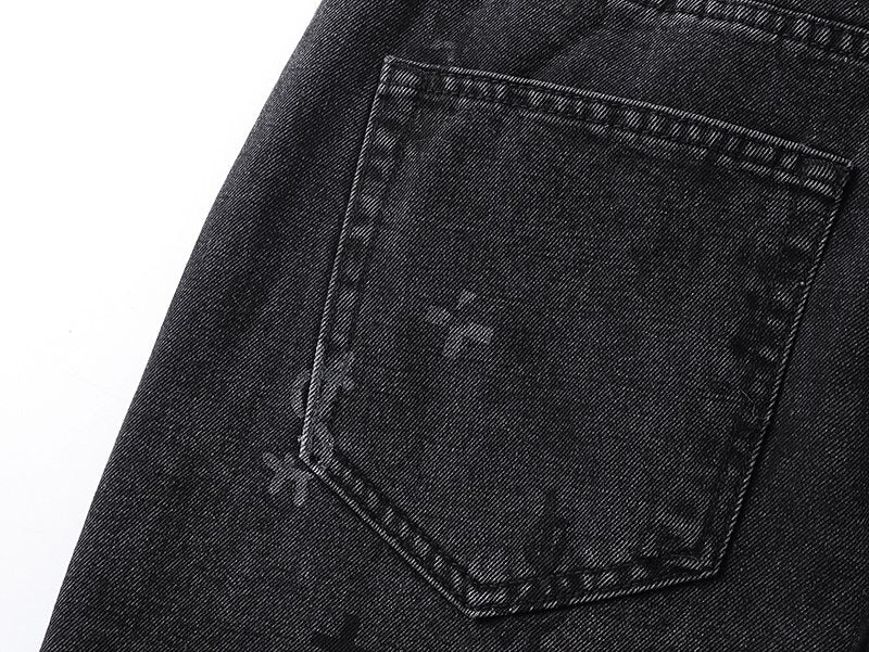 Ksubi Washed Black Straight-Leg Graphic Jeans