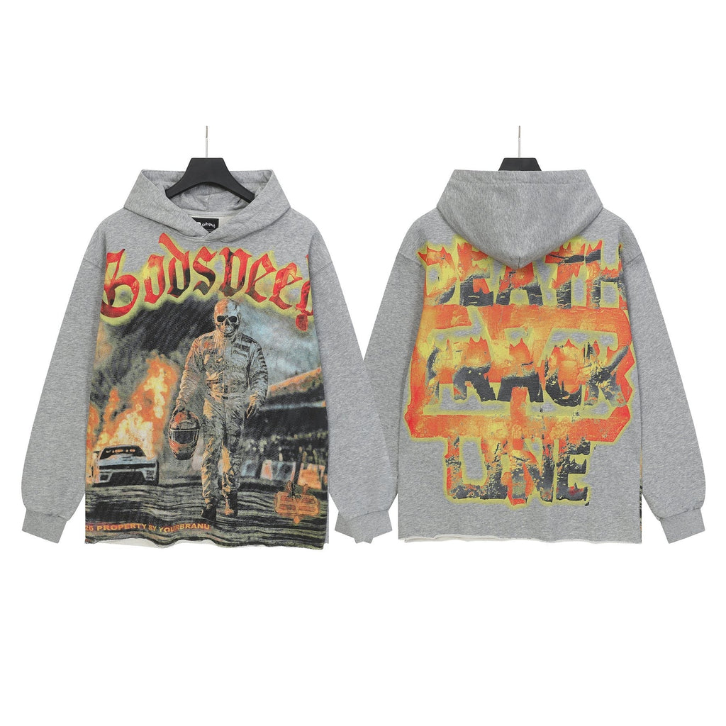 Godspeed Gray Racing Graphic Pullover Hoodie