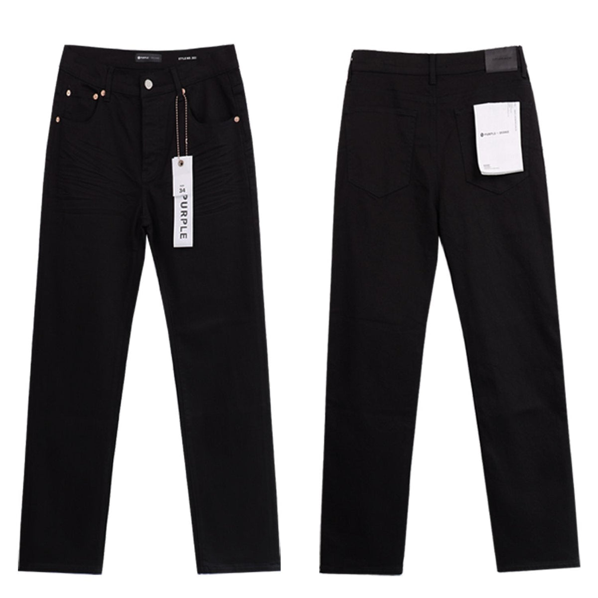 Purple Brand Washed Black Distressed Jeans