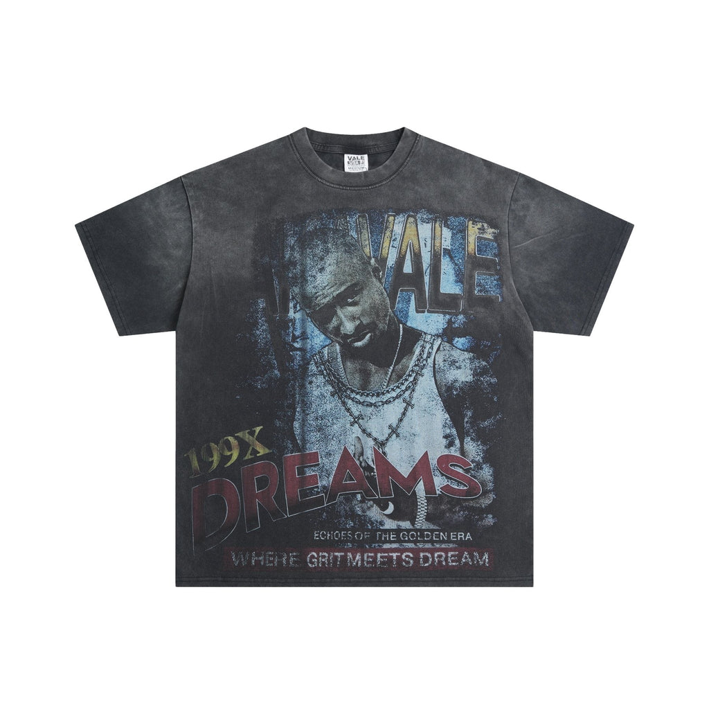 VALE USA 199X Dreams Portrait Graphic T-Shirt
