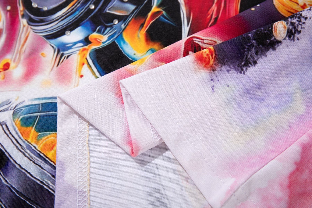 MAJESTIK Watercolor Tie-Dye Graphic T-Shirt