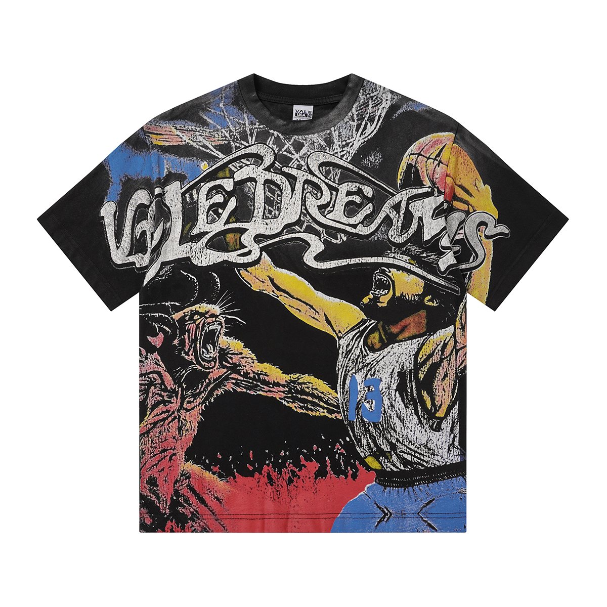 VALLEY Basketball Animal Graphic Short-Sleeve T-Shirt