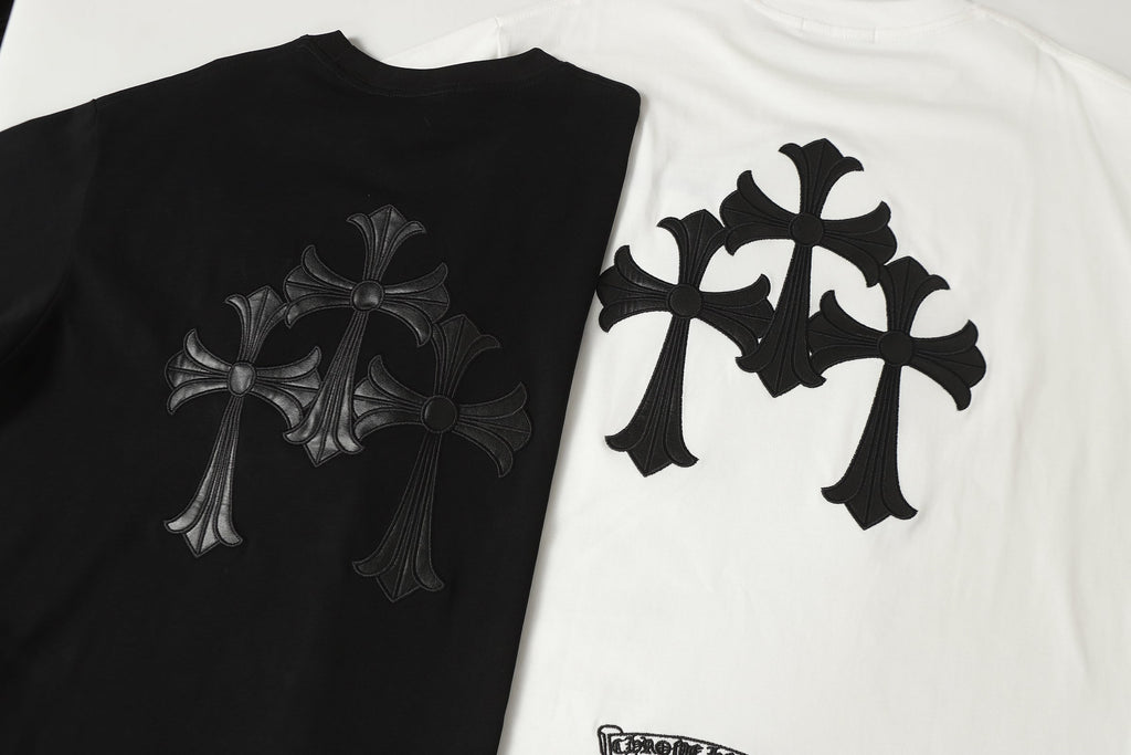 Chrome Hearts 3 Cross T-Shirt Black/White