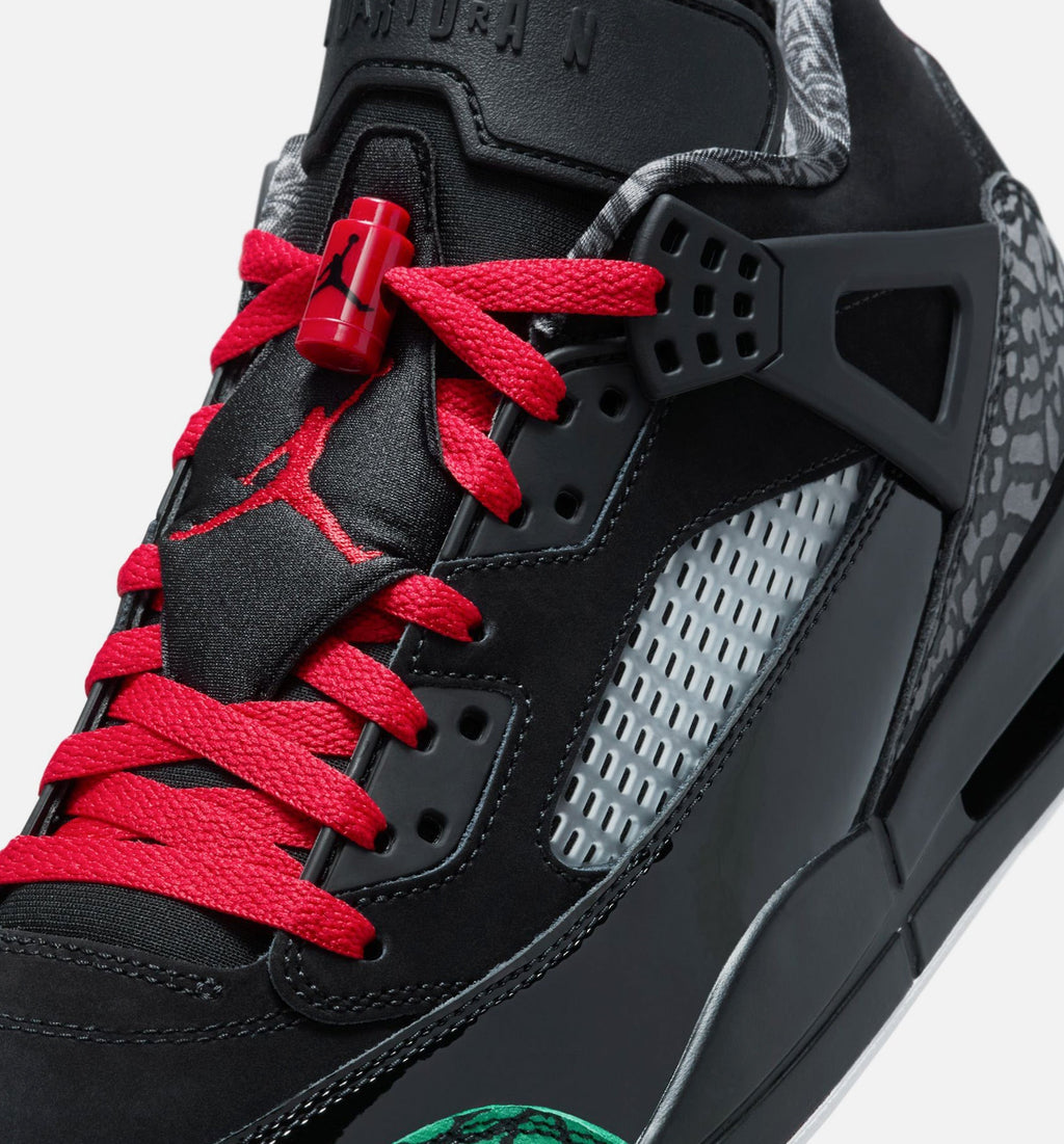 Spizike Low Men's Basketball Shoes - Black/Classic Green/White/Varsity Red
