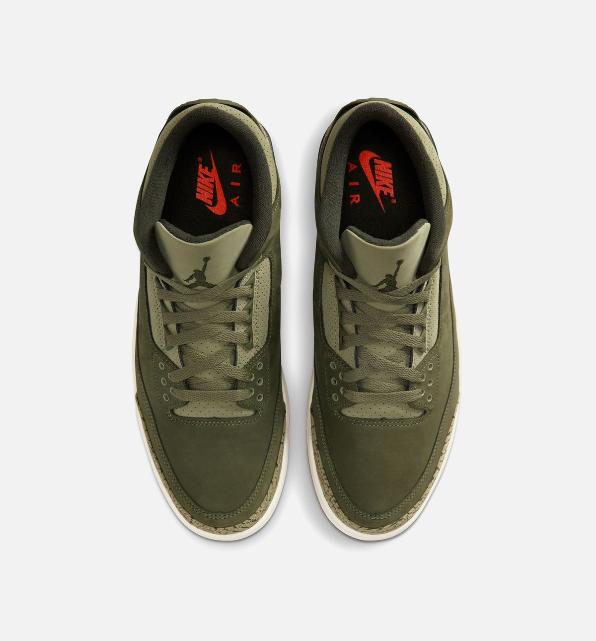 Air Jordan 3 Retro Medium Olive Men's Lifestyle Shoes - Medium Olive / Sequoia / Neutral Olive / Sail / Total Crimson
