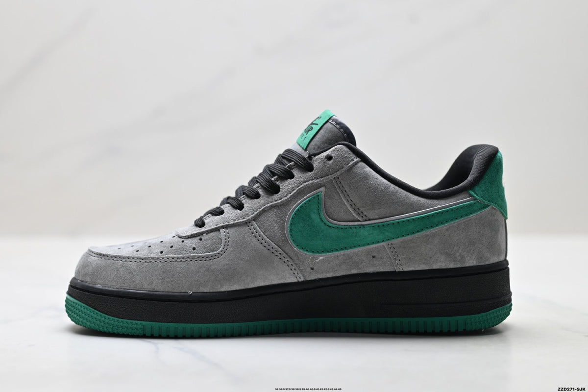 Nike Air Force 1 Low Gray Green Unisex Sneakers Style 13