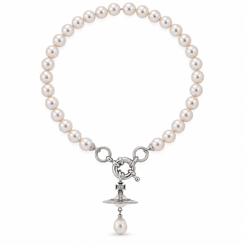 Vivienne Westwood Style Baroque Pearl Orb Necklace