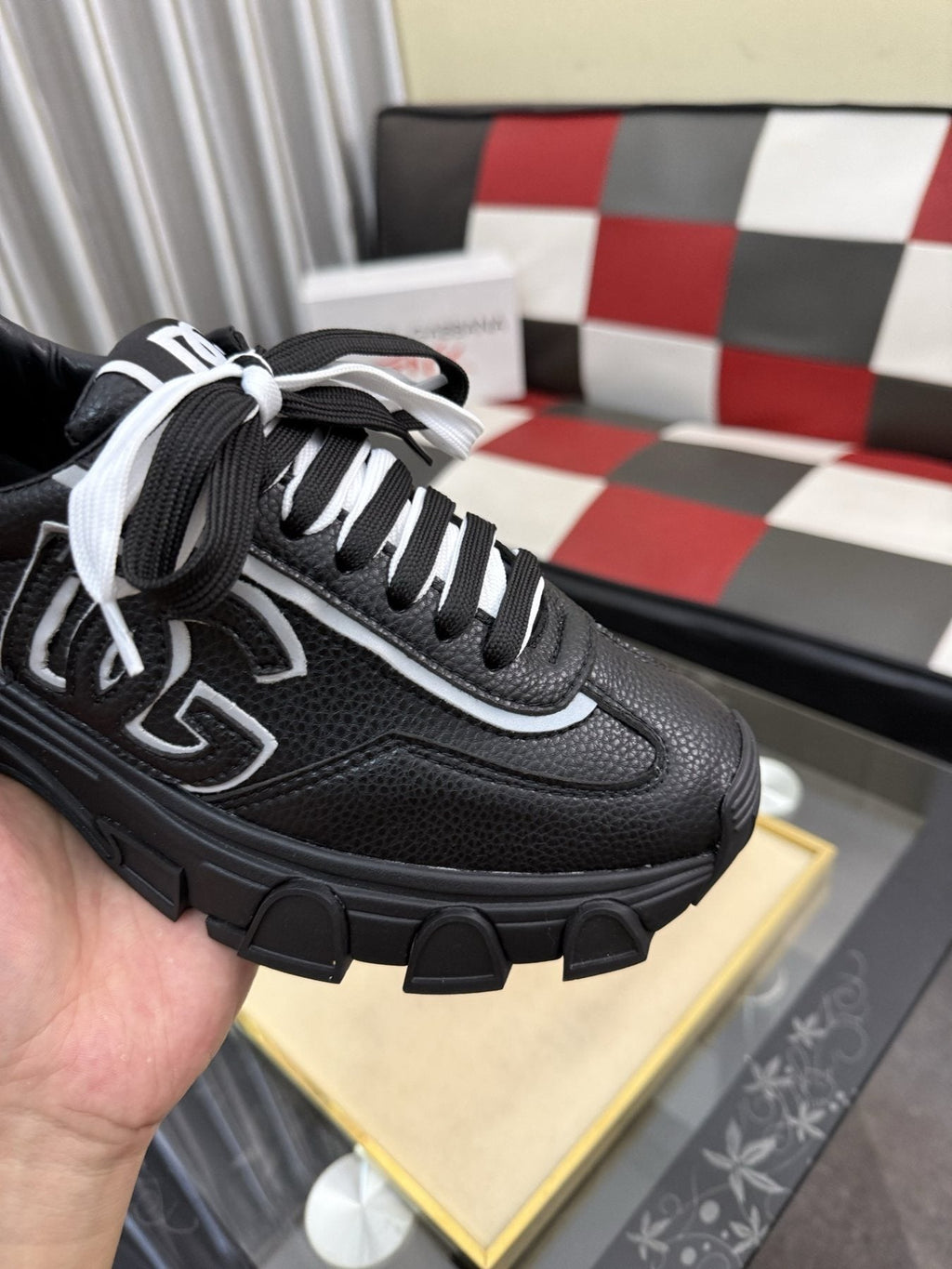 Dolce & Gabbana Black Accent Low-Top Sneakers