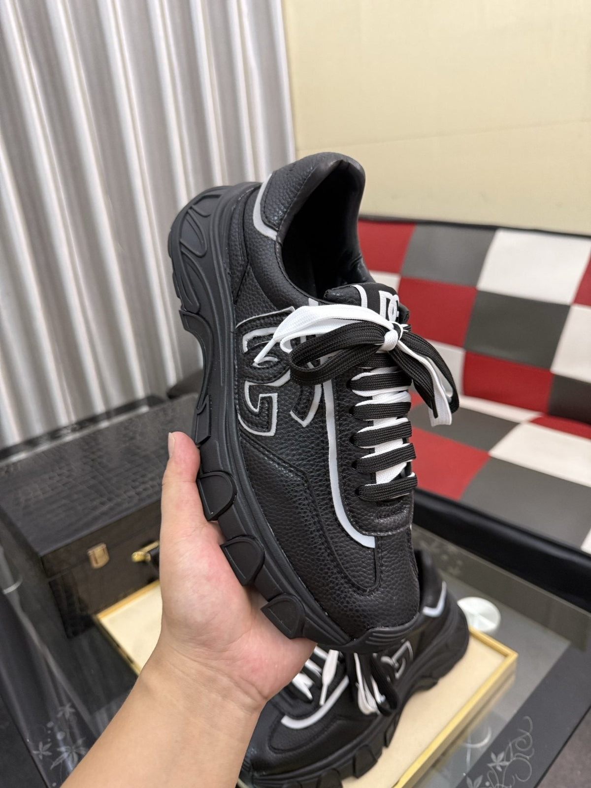 Dolce & Gabbana Black Accent Low-Top Sneakers