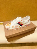 Gucci Men’s White Multicolor Graphic Low-Top Sneakers