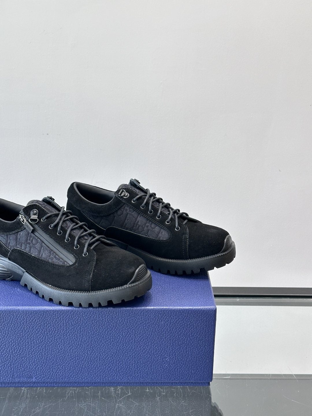 Dior Black Lace-Up Derby Shoes