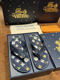 Louis Vuitton Floral Print Thong Sandals
