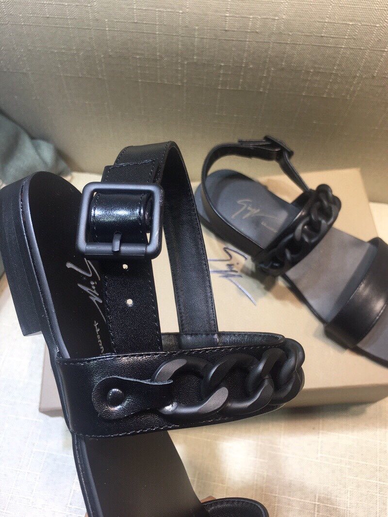 Giuseppe Zanotti Black Braided Open-Toe Sandals
