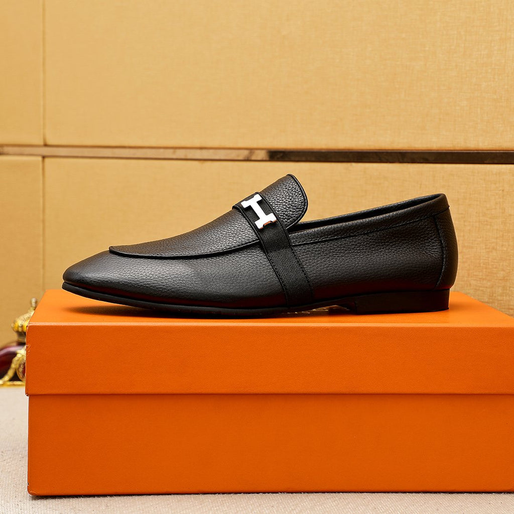 Hermès Black H-Hardware Loafers - Low-Profile Sole