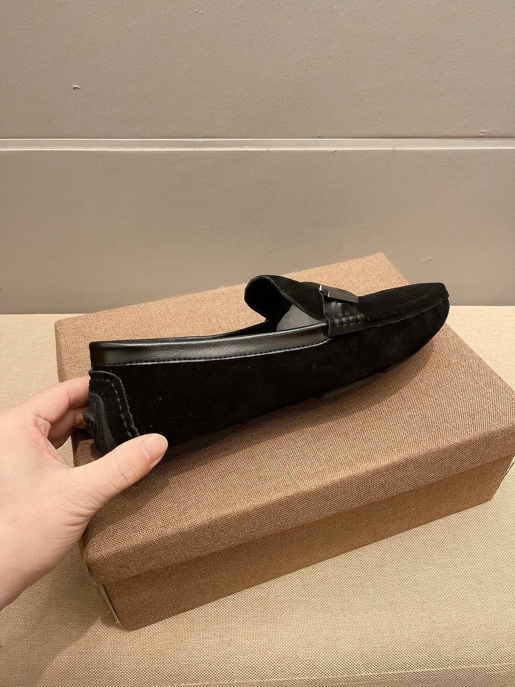 Versace Black Loafers with Silver-Tone Hardware