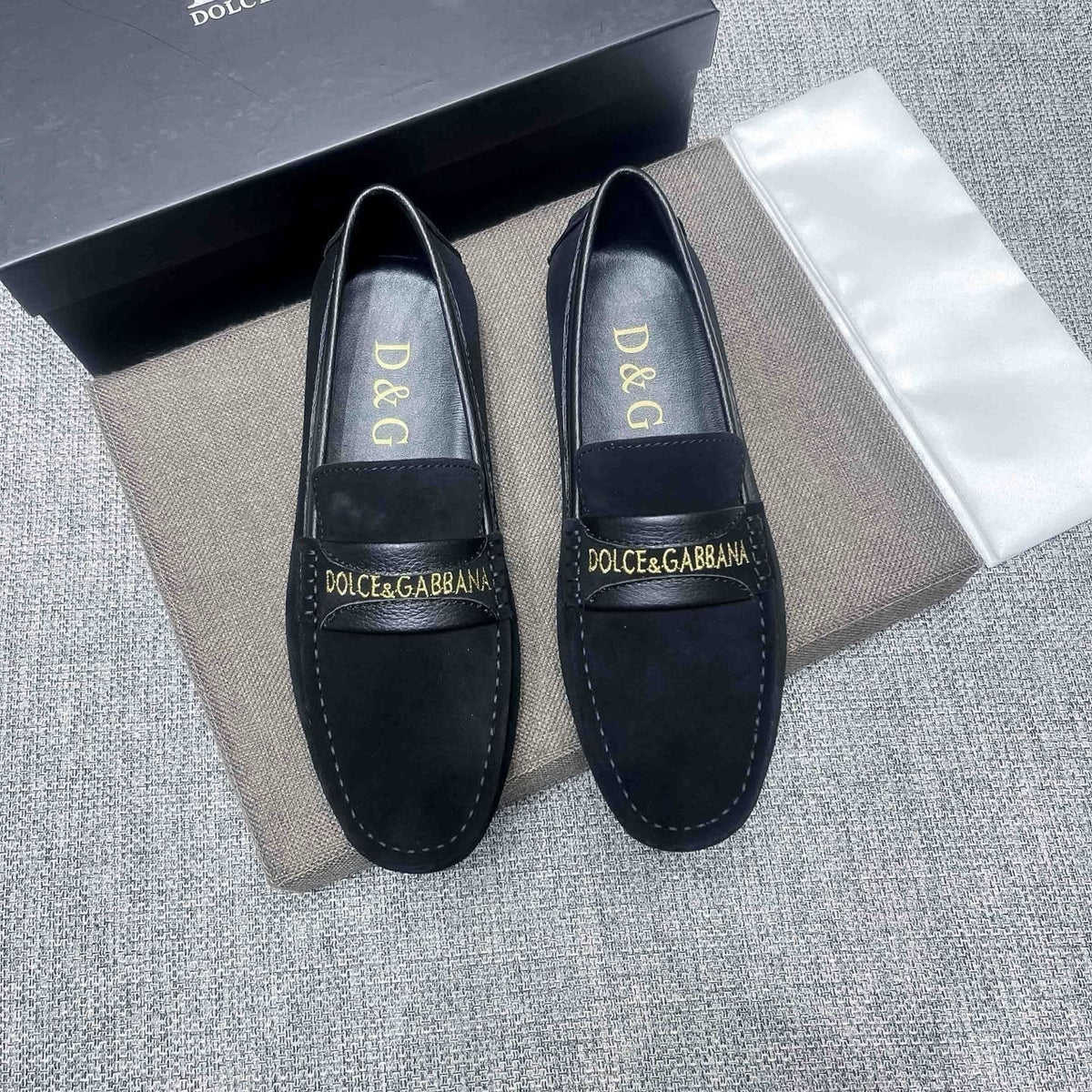 Dolce & Gabbana Men's Gold-Detail Loafers