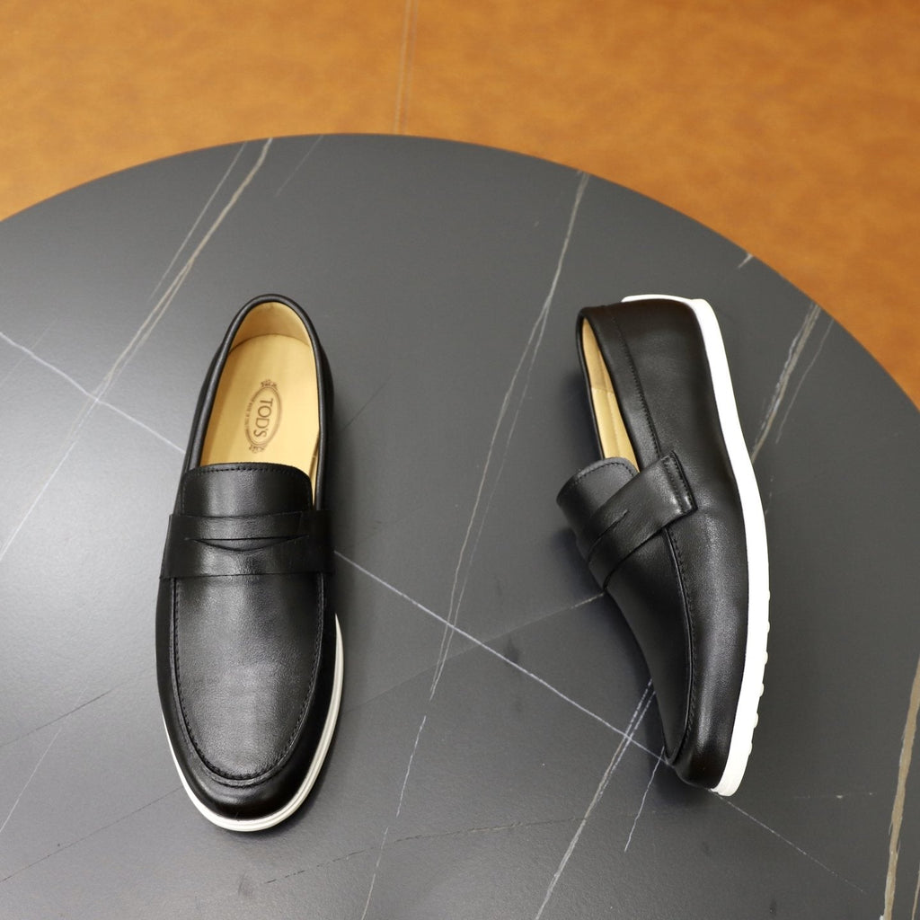 TOD'S Leather Slip-On Loafers