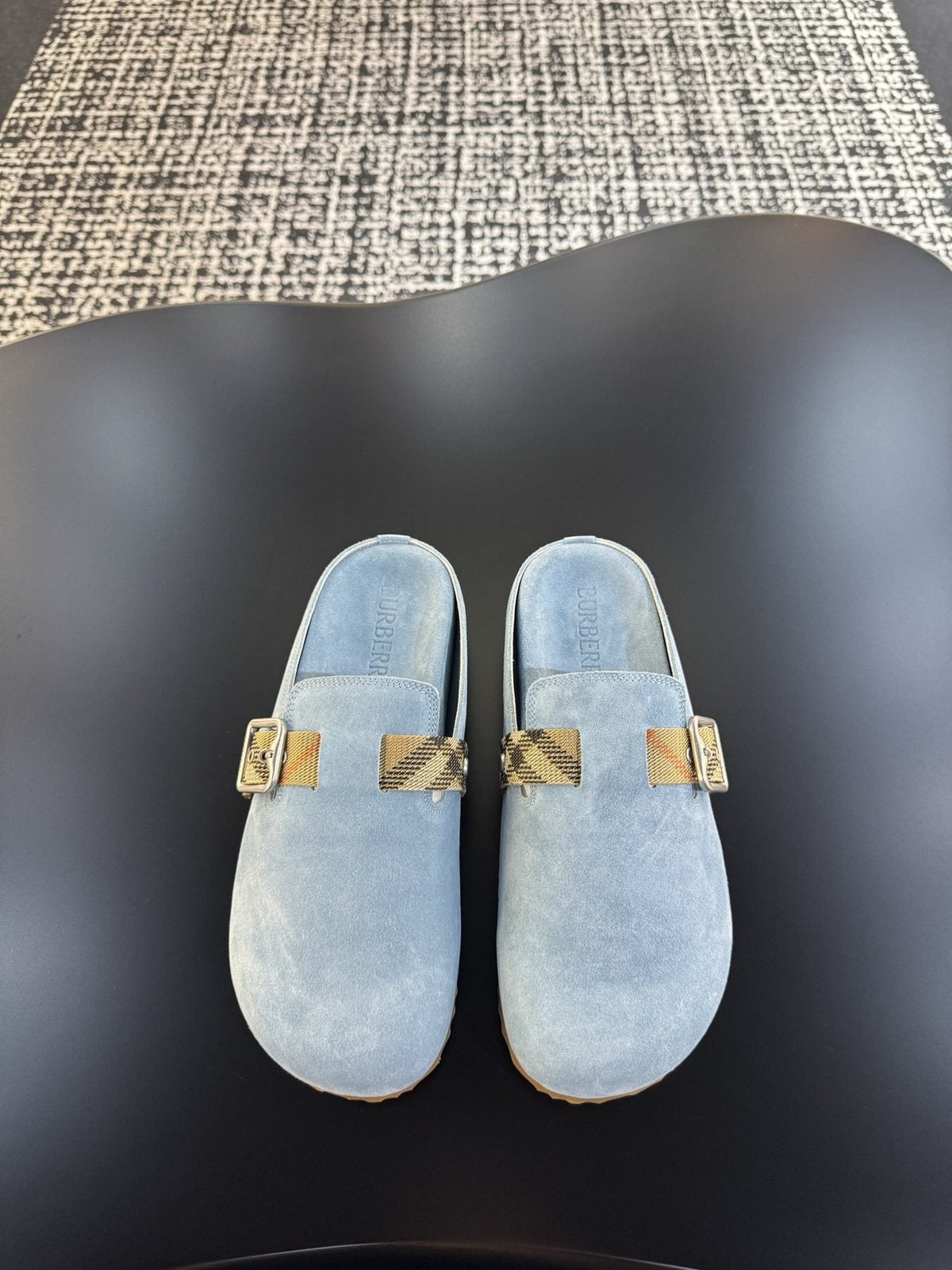 Burberry Men's Adjustable Buckle Slide Sandals