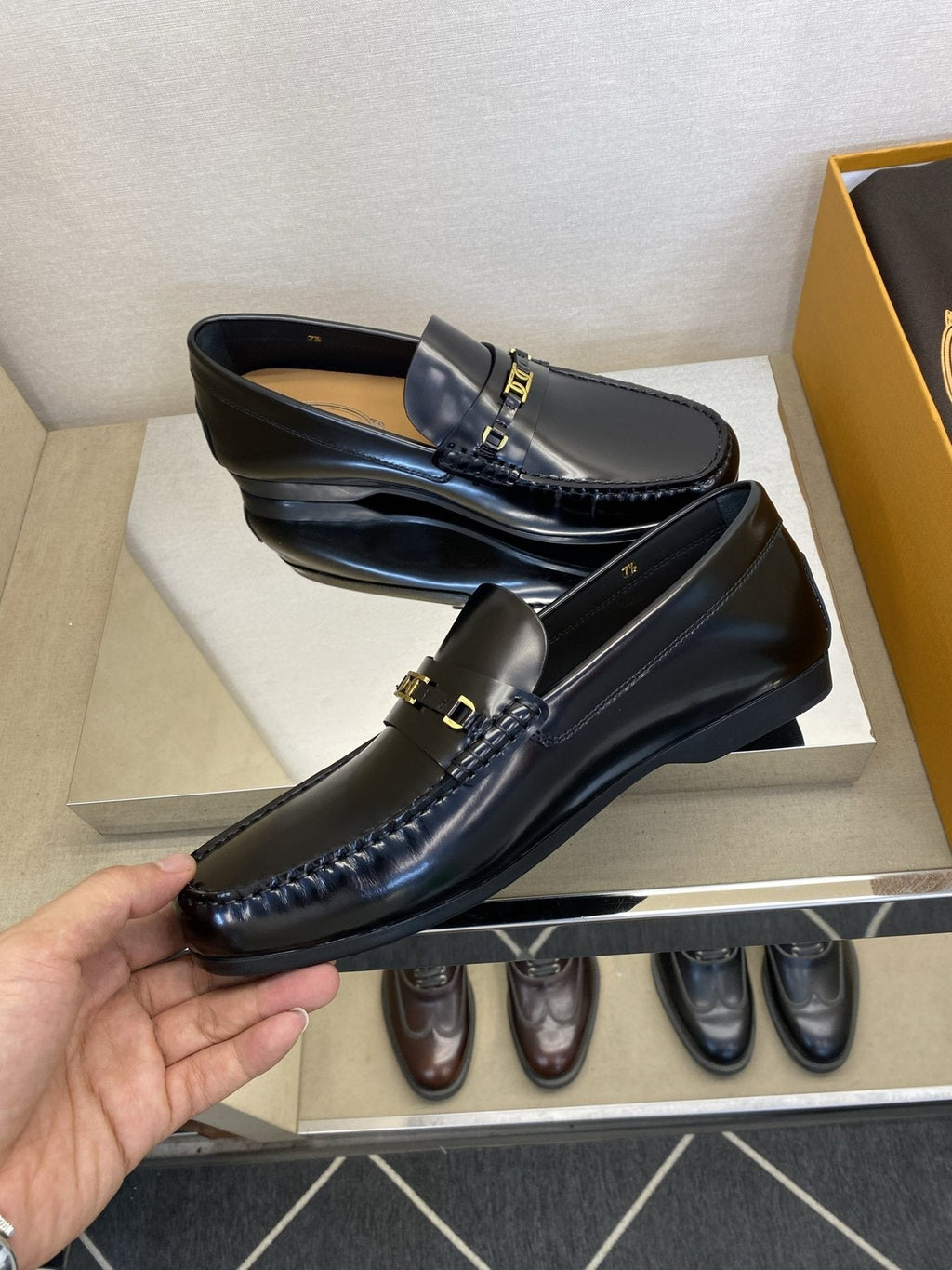 TOD'S Men's Gold-Tone Hardware Loafers