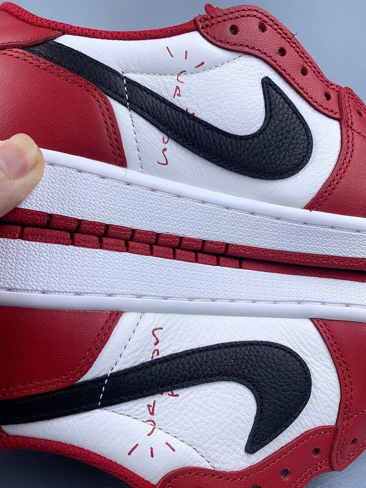 Air Jordan 1 Low Chicago Black/Red Unisex Sneakers DM7866-101